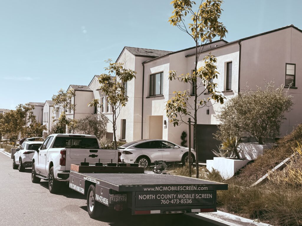 Mobile trailer comes to you and allows us to make custom screens at your doorstep