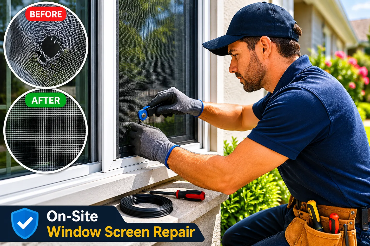 On-Site Window Screen Repair
