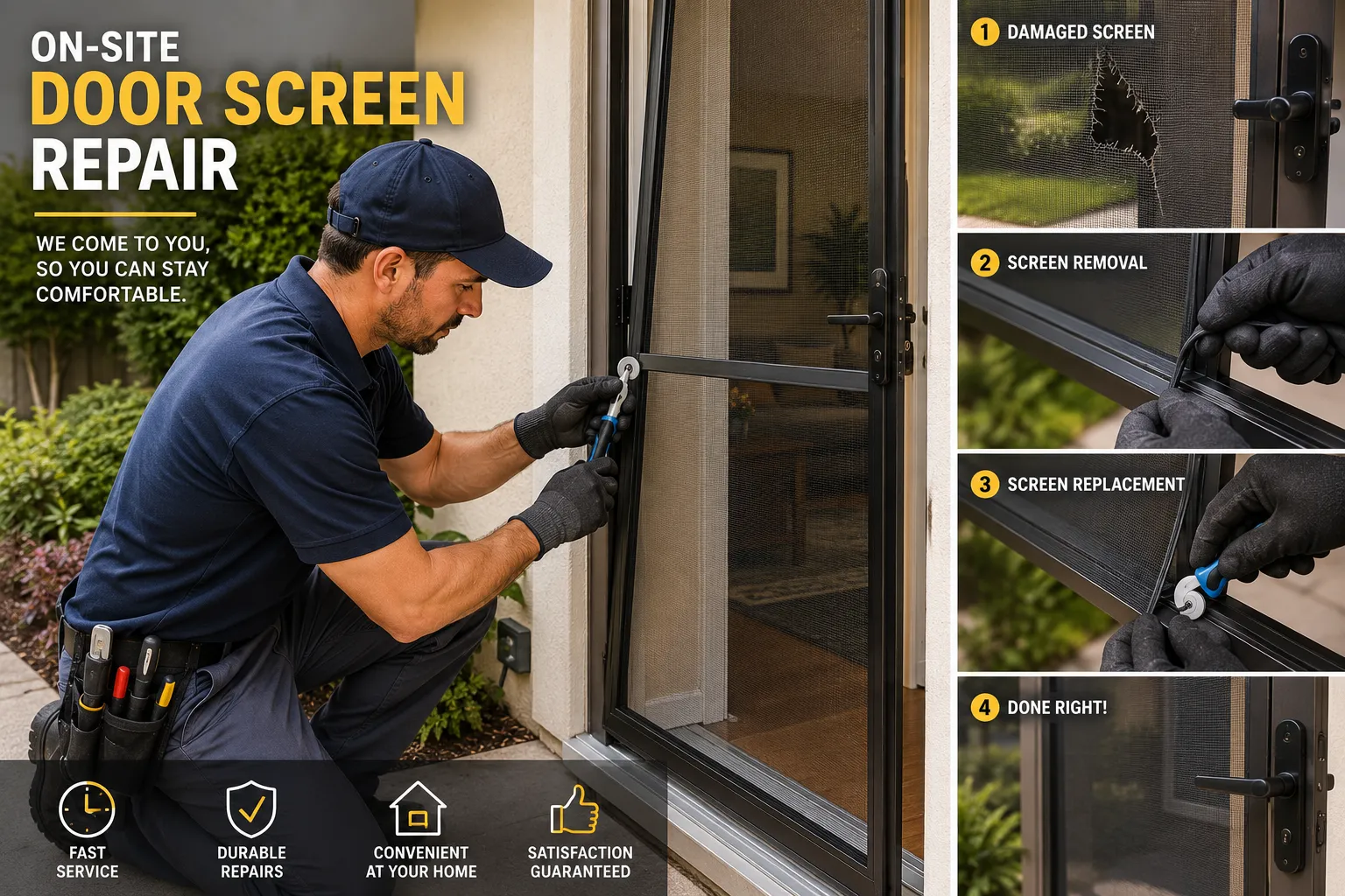 On-Site Door Screen Repair