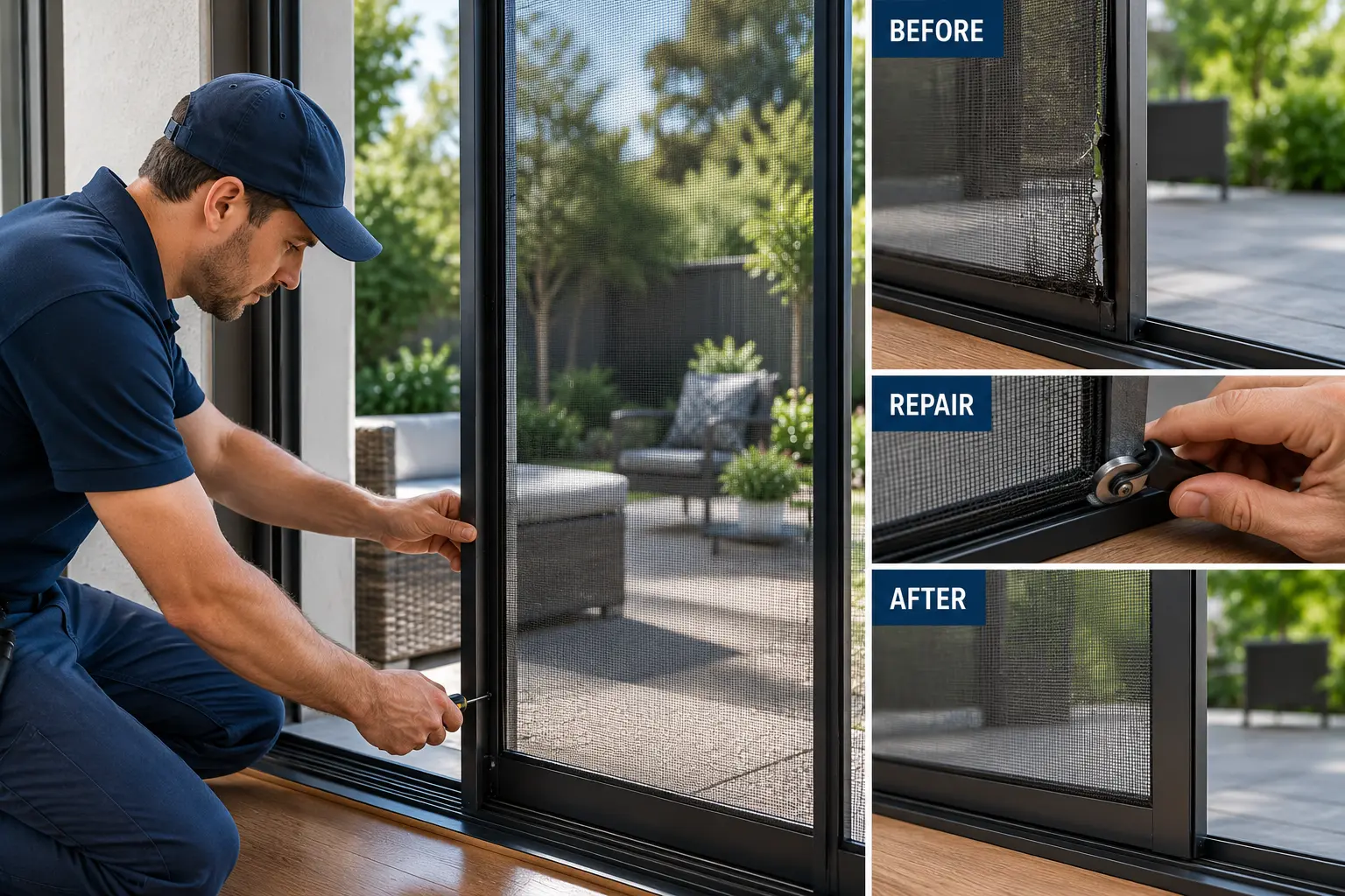 Sliding Door Screen Replacement & Repair