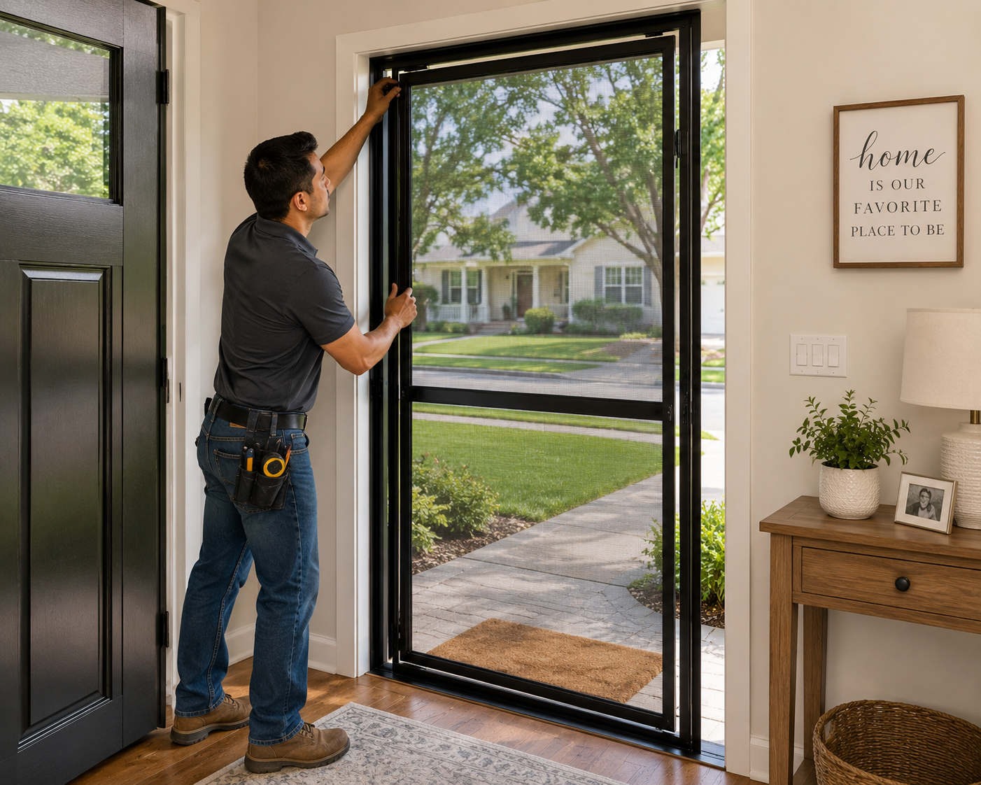 In-Home Screen Door Installation in Fallbrook for Fresh Air and Easy Living